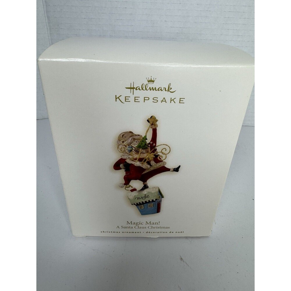 HALLMARK A SANTA CLAUS CHRISTMAS MAGIC MAN ORNAMENT